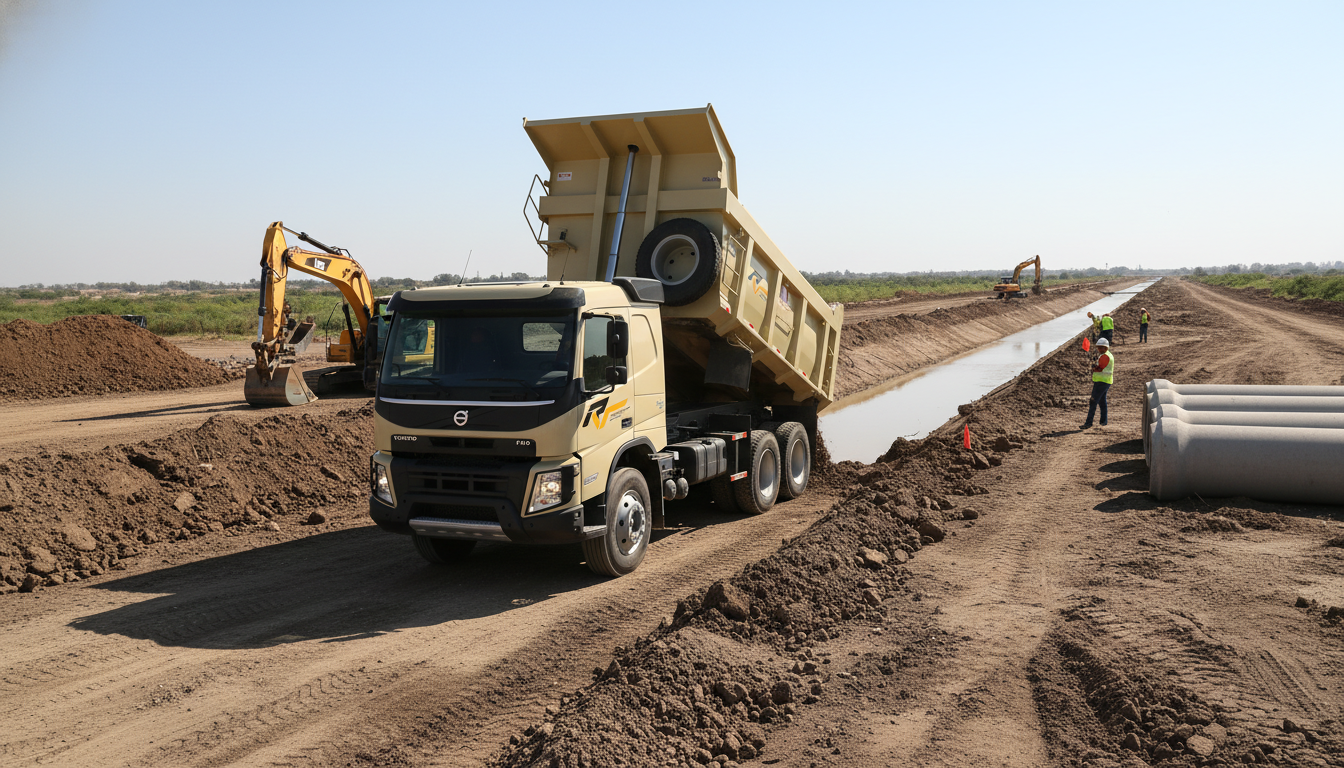 Obras de regadío y plataformas